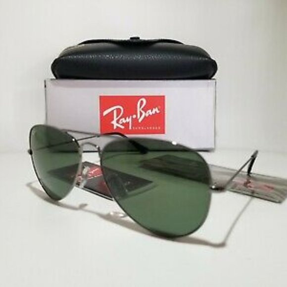 Ray Ban Grey-Green  Aviator Sunglasses main image 6